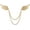 Gold 2, variant on Angel Wings Tassel Chain Brooch Collar Pins. Rhinestone Metal Feather Lapel Pin, Suit Coat Breastpin for Women Men's Accessories