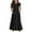 Black, variant on vdgthytj Girls Summer Maxi Dress Ruffle Short Sleeve Crew Neck Casual Flowy Tiered Long Dress with Pockets 6-12 Years