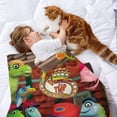 thumbnail image 2 of Dinosaur Train anti-pilling, suave, ligera, esponjosa y acogedora de lujo para hogar y cocina – Perfecta para niños y adultos, 100 x 150 cm, 2 of 6