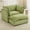 Green, variant on Harper & Bright Designs Accent Chair with Ottoman for Living Room, Single Sleeper Sofa Armchair with 3 Pillows, Chenille Lounge Sofa Bed, Pink