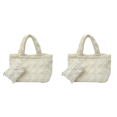 thumbnail image 1 of Monedero Mujer Bolso De Mano Acolchado Bolso De Hombro De Gran Capacidad con Conjunto Blanco, 1 of 5