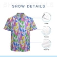 thumbnail image 7 of High Quality Hawaiian Shirts for Men Short Sleeve Aloha Beach Shirt Floral Summer Casual Button Down Shirts Blouses CMJ3DR, 7 of 7
