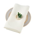 thumbnail image 1 of Zhuge Hebilla de servilleta de planta verde de simulación, decoración de mesa de comedor para el hogar, anillo de servilleta de cuerda de cáñamo de eucalipto, 12 piezas (color madera natural), 1 of 3