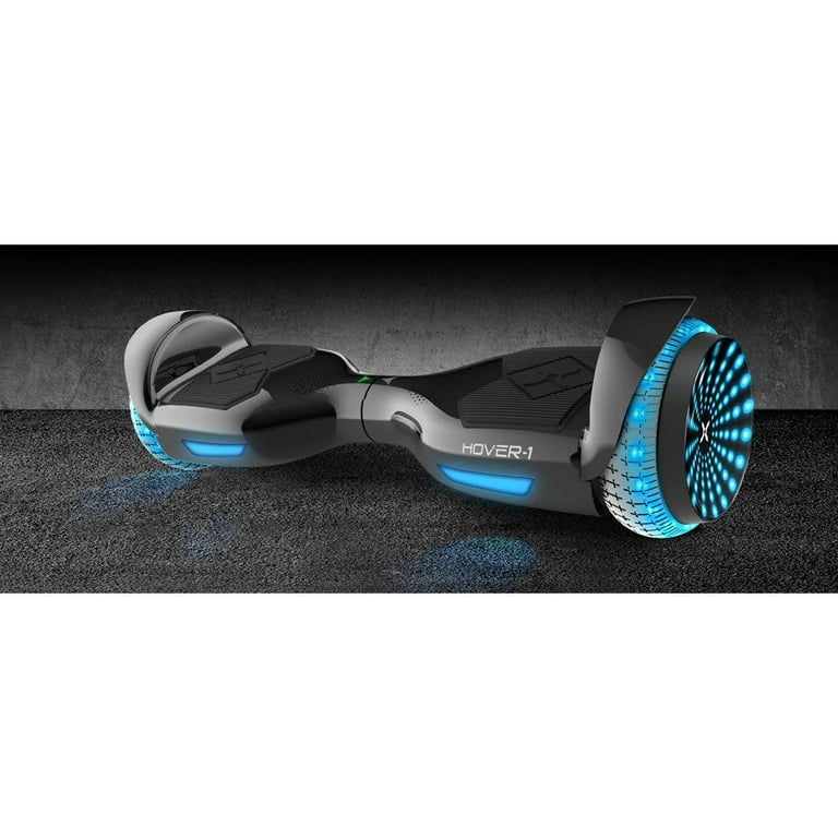 Hover 1 i 200 Hoverboard for Children Bluetooth Speaker LED Lights 7 mph Max Speed Gunmetal Gray
