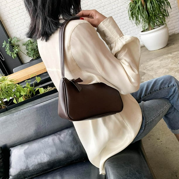 Bolsa Simple elegante mujer pequeño de hombro Color puro cremallera Casual Sling bolsos Ndcxsfigh Para Estrenar