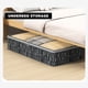 thumbnail image 5 of Bolsa de almacenamiento bajo la cama con parte superior transparente - cremallera de 3 lados y 4 asas para fácil acceso, organizador grande no tejido para colchas, ropa y artículos esenciales para, 5 of 9