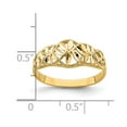 thumbnail image 2 of 8-febmm 14k Solid Textured Polished Gold Sparkle-Cut Cut-out Vine and Leaf Design Dome Ring Size 7.5 Ring for Women, 2 of 2