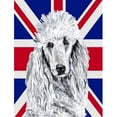 thumbnail image 1 of White Standard Poodle With English Union Jack British Flag Flag Garden Size, 1 of 1