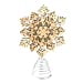 thumbnail image 3 of The Lakeside Collection Snowflake Tree Topper - Wooden Christmas Ornament with Carved Look, 3 of 5