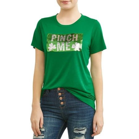 Juniors' St. Patrick's Day Short Sleeve Graphic T-Shirt