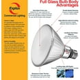 thumbnail image 3 of czcpp-Explux Commercial-Grade LED PAR38, 120W Equivalent, 1400 Lumens, 40000 Hours, Classic Full Glass Flood Light Bulbs, Dimmable, Waterproof & Anti-Ageing, Bright White 3000K Spotlight, 2-Pack, 3 of 4