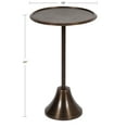 thumbnail image 2 of Kate and Laurel Sanzo Modern Pedestal Side Table, 15 x 15 x 24, Bronze, Decorative End Table with Hammered Tabletop for Use as a Bedroom Nightstand or Living Room Accent, 2 of 7