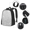 thumbnail image 4 of Daiia Silver Glitter Backpack for Men and Women -Durable Backpack Large Capacity, Water-Resistant Bag with Adjustable Straps and Laptop Compartment, 4 of 9