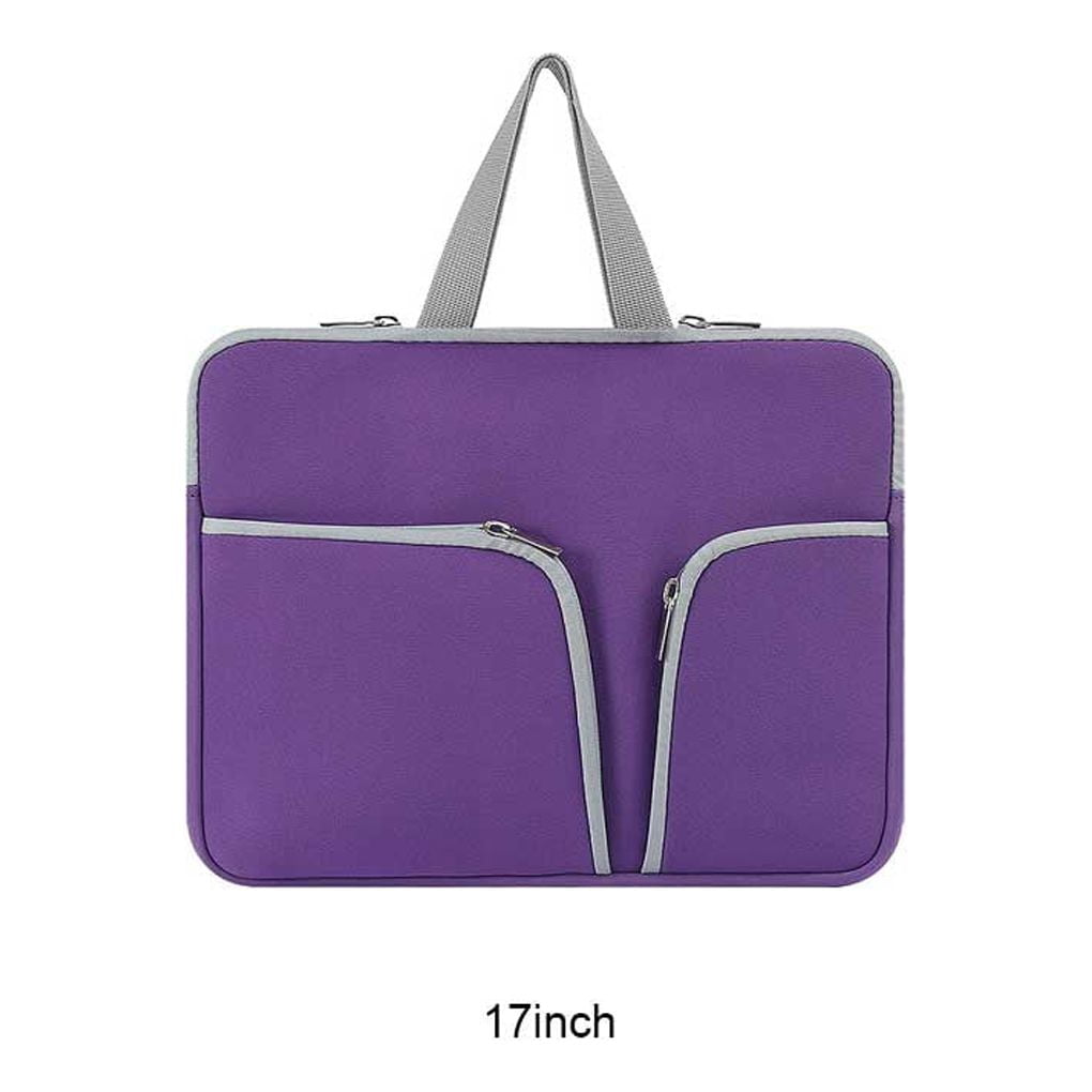 Maskred Housse D'Ordinateur Portable Avec Poignée Étanche Sac De Transport Protecteur à Fermeture Éclair Compartiments Décontracté Affaires Violet 17 Pouces