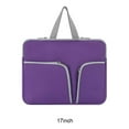 thumbnail image 3 of Linyer Laptop Sleeve Waterproof Computer Case Portable Bag Pocket Carrier Pouch Protector Reusable Compartments Business Storage Purple 17inch, 3 of 8