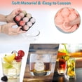 thumbnail image 4 of Bandeja para cubitos de hielo WEIHJMXG silicona con tapa forma de flor de rosa 9 cavidades, 4 of 5