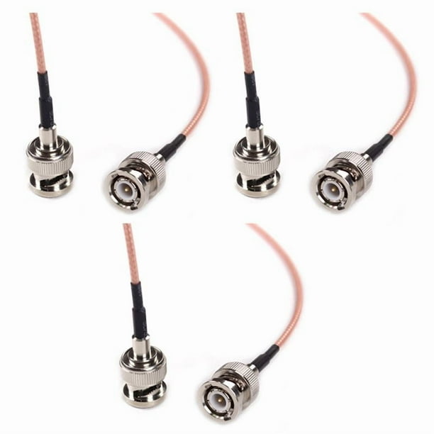 3X Cables de Longitud Personalizada: LanParte HD-SDI Cable de Video HD SDI Cable de Extensión HD SDI Macho de 60 cm para Cámaras Hyperdeck BMPC
