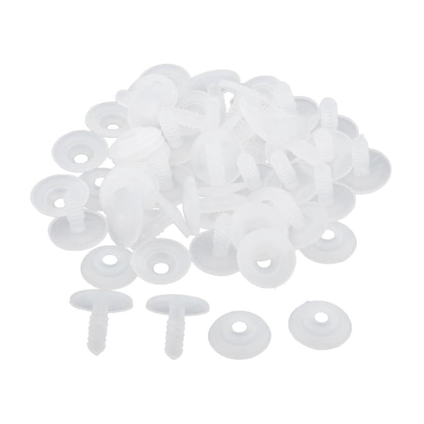 Juego de 20 o 30 articulaciones de plástico blanco para muñecas, ositos de peluche y animales, ideal para decorar juguetes infantiles. 20 mm