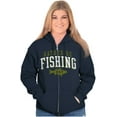 thumbnail image 4 of Funny Rather Be Fishing 24/7 Joke Zip Up Hoodie Men's Women's Brisco Brands S, 4 of 6