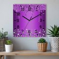 thumbnail image 6 of Modern Purple Wooden Wall Clock Silent Non Ticking, Abstract Diamond Luxury Gradient Square Wall Clocks Battery Operated, Decor Clock for Home Office, Living Room, Kitchen, 12 Inch, 6 of 9
