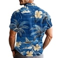 thumbnail image 4 of Hawaiian Mens Shirts Short Sleeves Coconut Palm Printed Button Down Shirts Summer Beach Shirts, 4 of 7