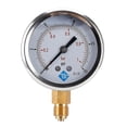 thumbnail image 1 of Pressure Gauge, 0-2 Bar/0-30 Psi, Rustproof Iron Case, Bottom Mount 1/4" Bspt, Air Pressure Gauge, High Accuracy Pressure Gauge For Air Conditioner, R, 1 of 4