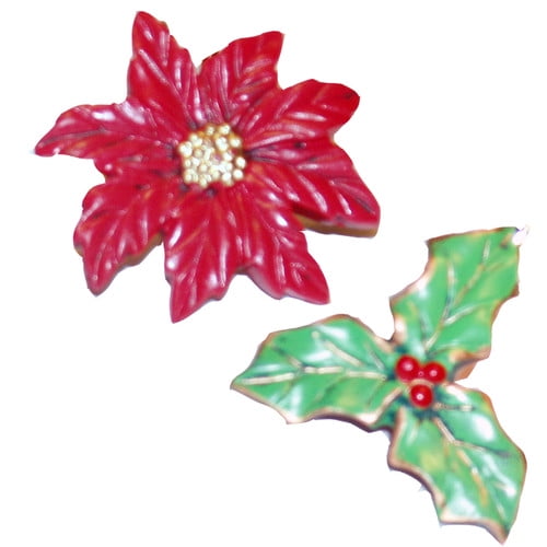 poinsettia shower hooks