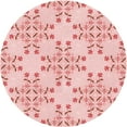 thumbnail image 1 of Ahgly Company Indoor Round Patterned Light Rose Pink Area Rugs, 7' Round, 1 of 6