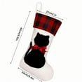 thumbnail image 3 of Socks Dog Christmas Red Check Gift Bag Tree Pendant Holiday, Christmas Gift Bag, Festive Style, Pet Lover Gift, Xmas Tree Decoration, Foldable Design, Cotton Material, For Bedroom, 3 of 5