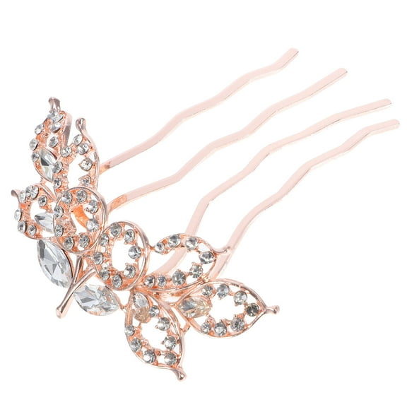 Milisten Handmade Wedding Hair Comb Decorative Hair for Women in Rose 1 Pcs