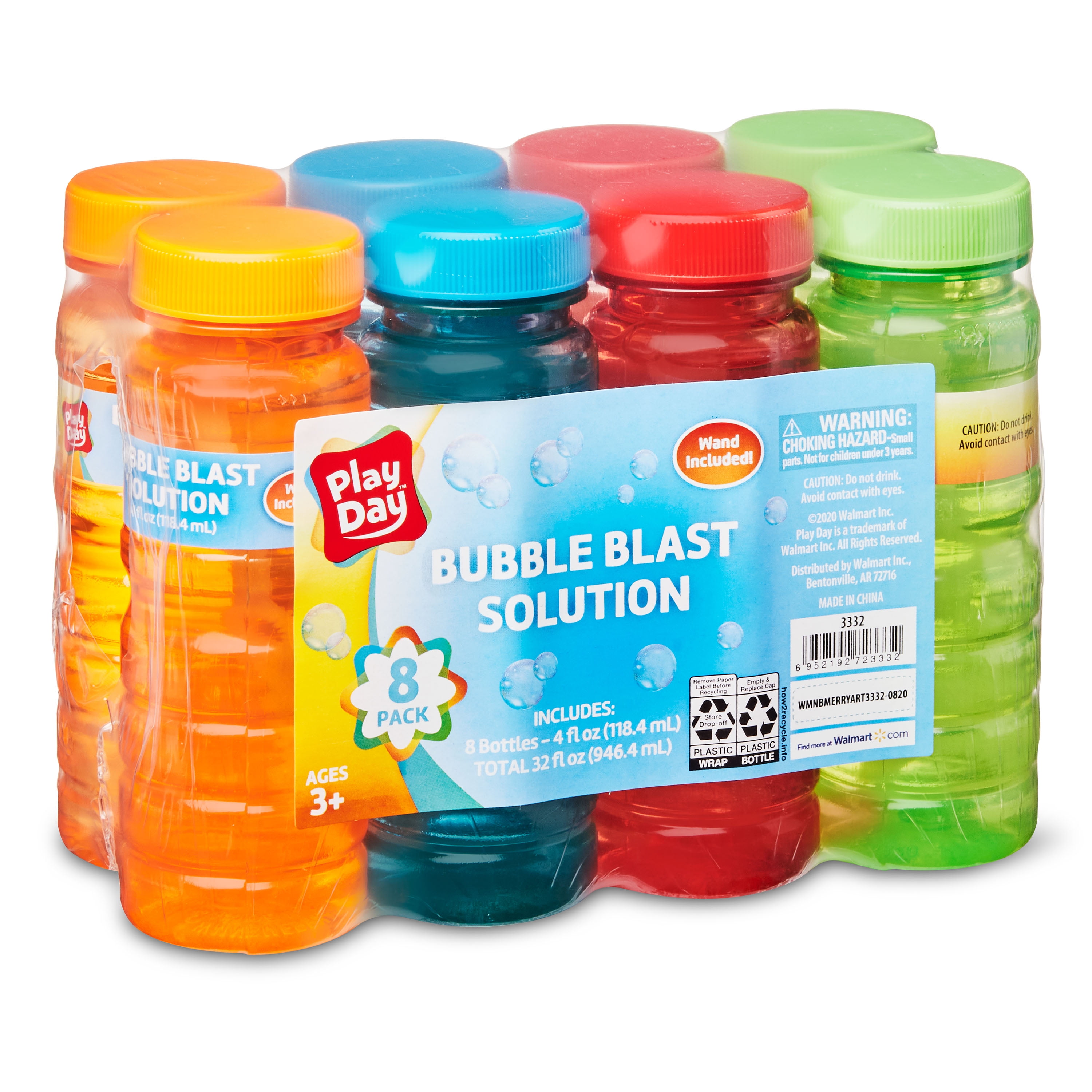 Playday Pd 8pk 4oz Bubbles, 8 pack