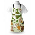 thumbnail image 3 of Word Search Puzzle Apron Cartoon Style Farm Animals Cute Happy Country Life Theme Squares Numbers, Unisex Kitchen Bib Apron with Adjustable Neck for Cooking Baking Gardening, Multicolor, by Ambesonne, 3 of 3