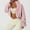 Pink, variant on Hauaitttt Women's Sweatshirt Full Zip Oversized Crop Jacket Winter Long Sleeve Stand Collar Workout Coat Windbreaker Oversized Women Full Zip Jacket Women Athletic Sweater Solid Zipper Hooded Warm