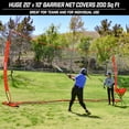 thumbnail image 4 of GoSports 20' x 10' Sports Barrier Net with Weighted Sand Bags - Huge Backstop Net for Basketball, Football, Baseball, Softball, Lacrosse and more, 4 of 4