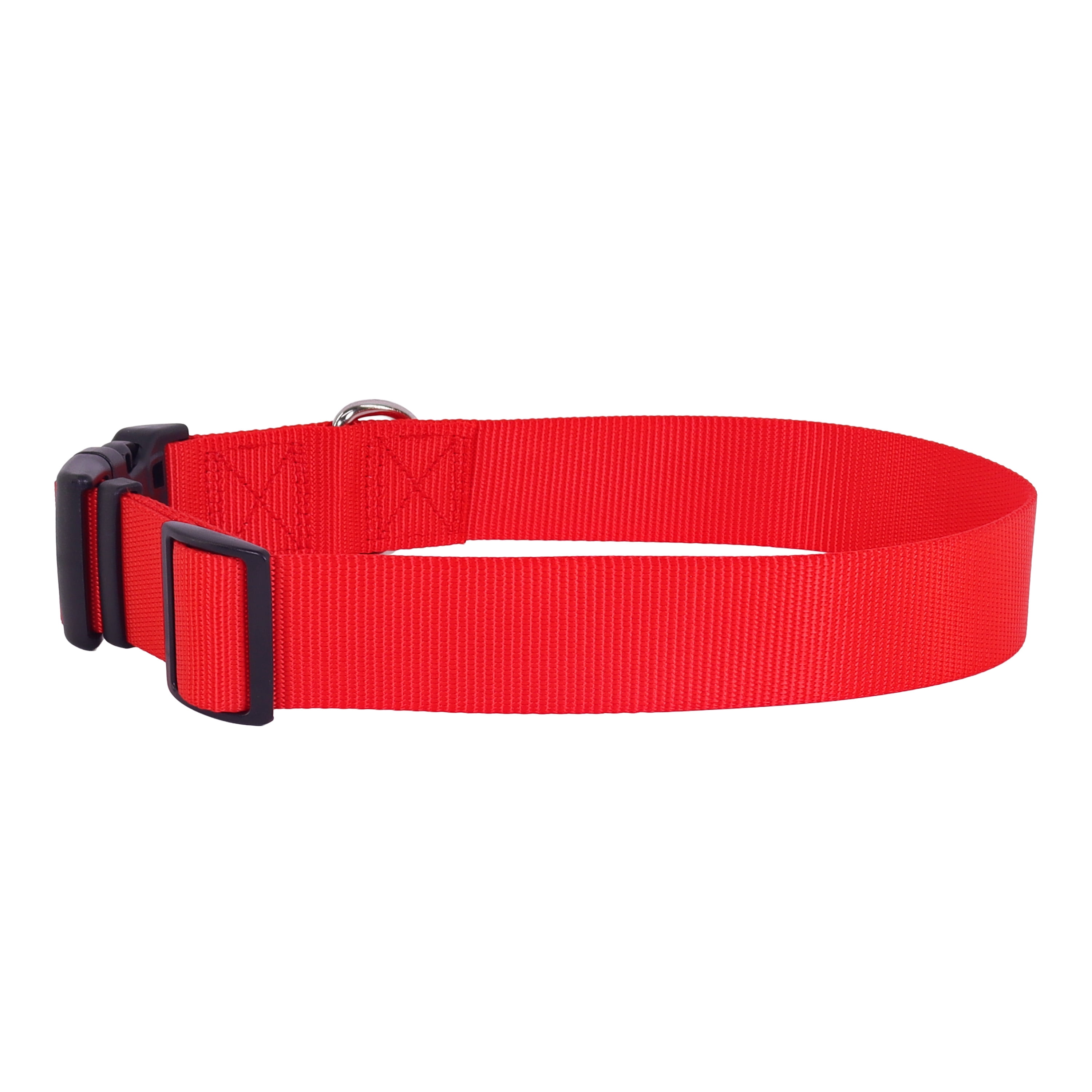 Pet Attire by Coastal Medium 12-18" Red Adjustable Buckle Dog Collar, Medium Adjustable Collar