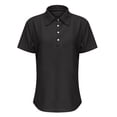 thumbnail image 6 of Siminsem Womens Short Sleeve Knit Shirts 2026 Spring Summer Casual V Neck Pullover Tops Ribbed Knit Collared Blouses Lightweight Business Work Outfits Plus Size, Black, 5XL, 6 of 6