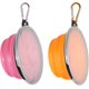 thumbnail image 1 of Paquete de 2 cuencos para perros, cuenco de viaje plegable, cuenco para perros a prueba de fugas con tapa y gancho, cuenco portátil de silicona para gatos, perros, senderismo y camping (450 JFHHH pequeña, 1 of 5