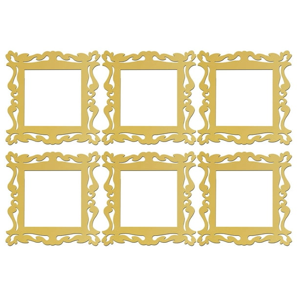 Tapas de pared de interruptor reflectante Pegatinas de las paredes del patrón de la vendimia A medida que la decoración del hogar pegatina para el interruptor dormitorio de la sala de estar 6 piezas Inevent HA012042-00