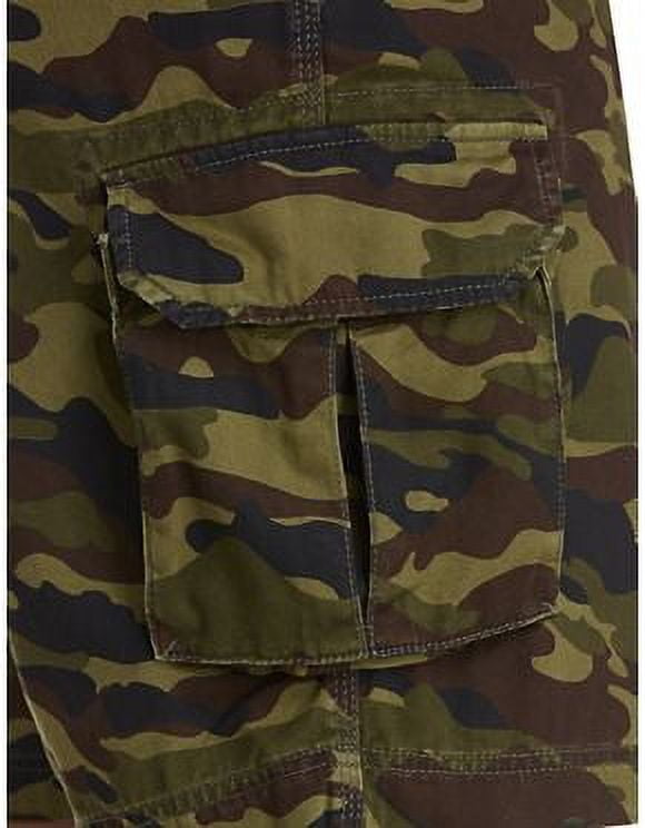 True Nation Cargo Shorts Mens Size 44 Camo Wide Opening Button Back Pockets