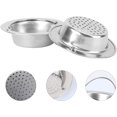 thumbnail image 2 of Bathroom Strainer 2 Pcs Kitchen Sink Strainer with Handle Stainless Steel Sink Drain Strainer Sink Garbage Disposal Stopper Mesh Basket for Kitchen Sinks Mesh, 2 of 5