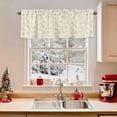 thumbnail image 2 of Winter Snowflake Valances for Windows, 54 x 18in, Christmas White Background Modern Rod Pocket Kitchen Valance Curtain Light Filtering Window Treatments for Living Room Bedroom, 1 Panel, 2 of 7