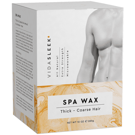Extra Strength Hair Removal Waxing Kit Men + Women, All Natural (10