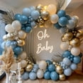 thumbnail image 3 of Kit de guirnalda de arco con tema de oso, globo de látex retro, Aguamarina azul, niebla de hielo, para chico, cumpleaños, baby shower, boda, fiesta de bautizo, 3 of 4