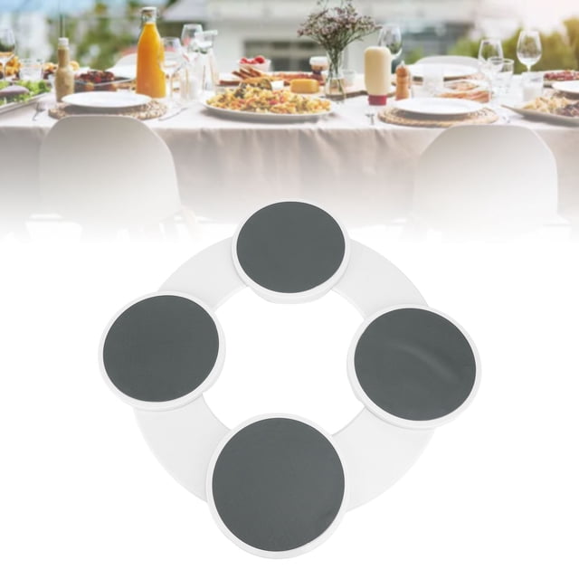 Bandeja Giratoria Para Mesa De Comedor, Placa Para Servir Para Mesa De Comedor, Riel Deslizante Redondo De Fácil Limpieza Para Encimera