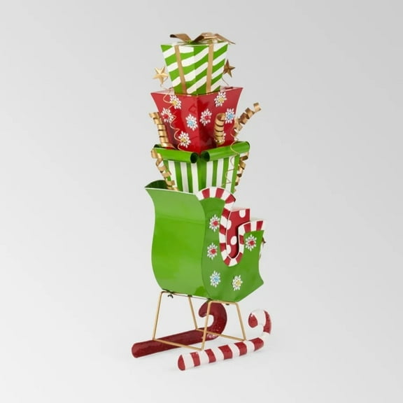 Metal B/O Sleight Gift Box Decoration