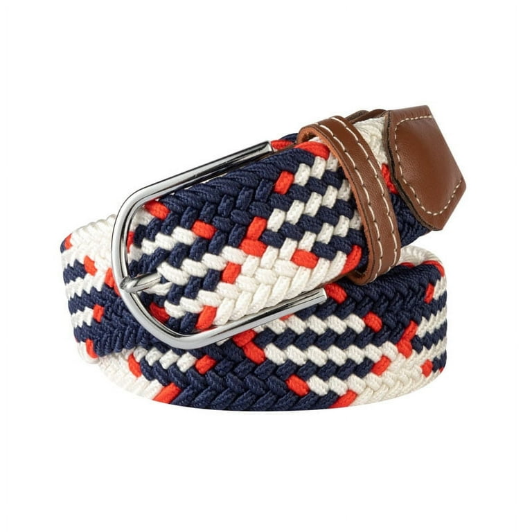 Unisex Elastic Braided Belt - Stretchy Woven with Metal Pin Buckle Amazon.com: AWAYTR Kids Elastic Braided Belt - Pin Buckle  main image 2