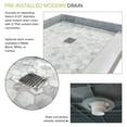 thumbnail image 4 of Transolid FPT6032R-HO 60-in x 32-in Pre-Tiled Shower Base with Right Hand Drain in Off-White Hexagon, 4 of 5