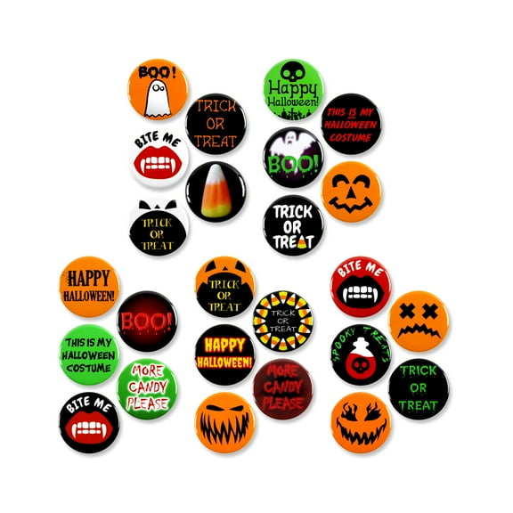 25 Pack - Haunted Halloween Megapack Pinback Buttons 1.5 Inch