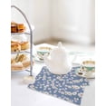 thumbnail image 4 of Watercolor Floral Kitchen Dish Towels for Drying Dishes Set of 4, Spring Flower Leaves Botanical Blue Waffle Weave Microfiber Hand Tea Bathroom Towels Quick Dry & Absorbent Towel 12x12, 4 of 7