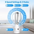 thumbnail image 4 of Bladeless Tower Fan, 25 inch Standing Air Circulation Floor Fan, 36-45dB Low Noise DC Brushless Motor Smart Fan For Home Office Dorm, 4 of 8
